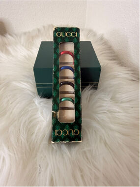 Vintage GUCCI Interchangeable Watch Metal Bezel Set – 4 Colors w/ Box